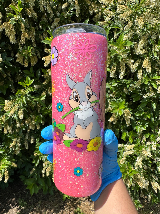 Bunny Thumper 20 oz Steel Tumbler with Lid & Straw